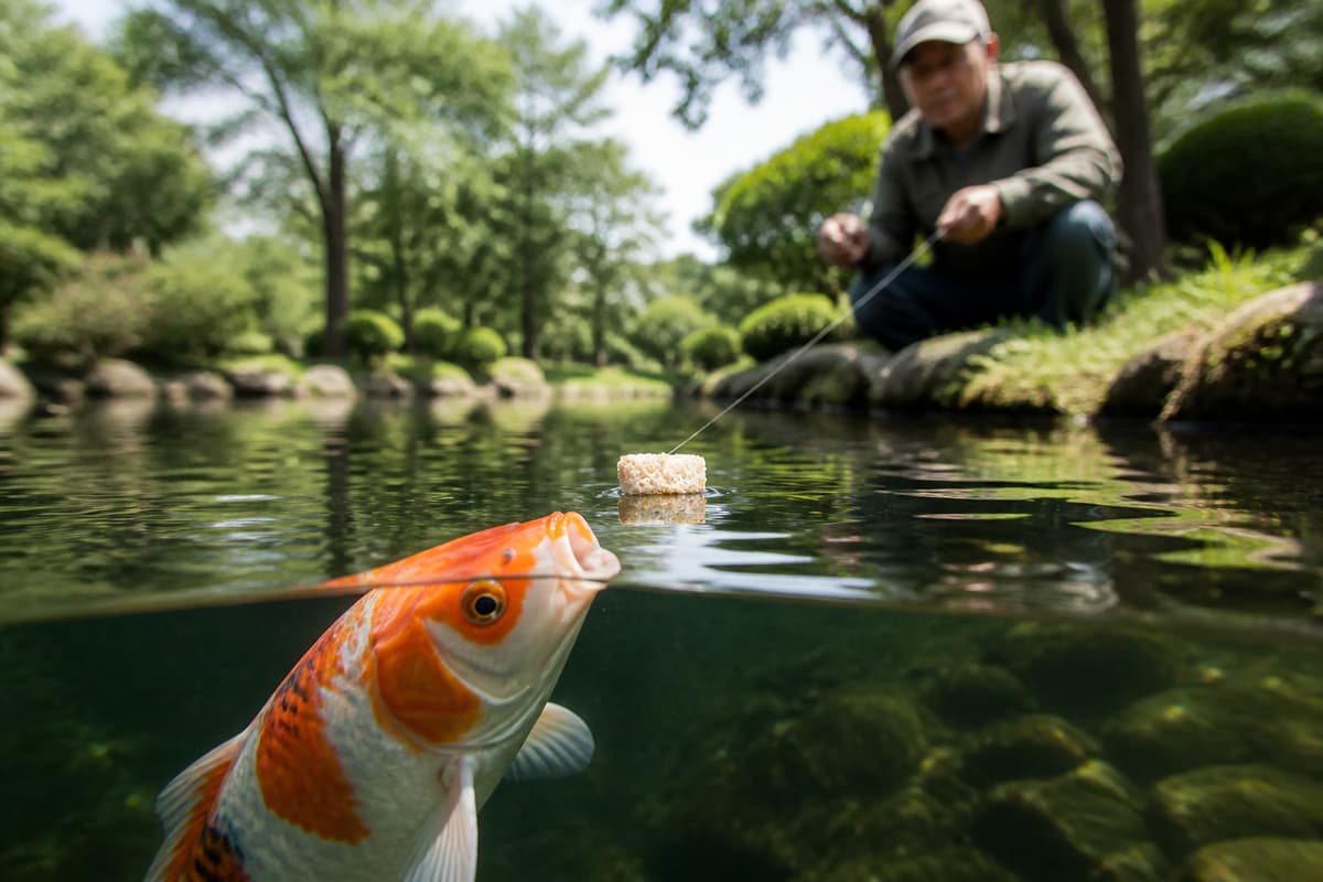 Gros plan sur un morceau de pain flottant à la surface d